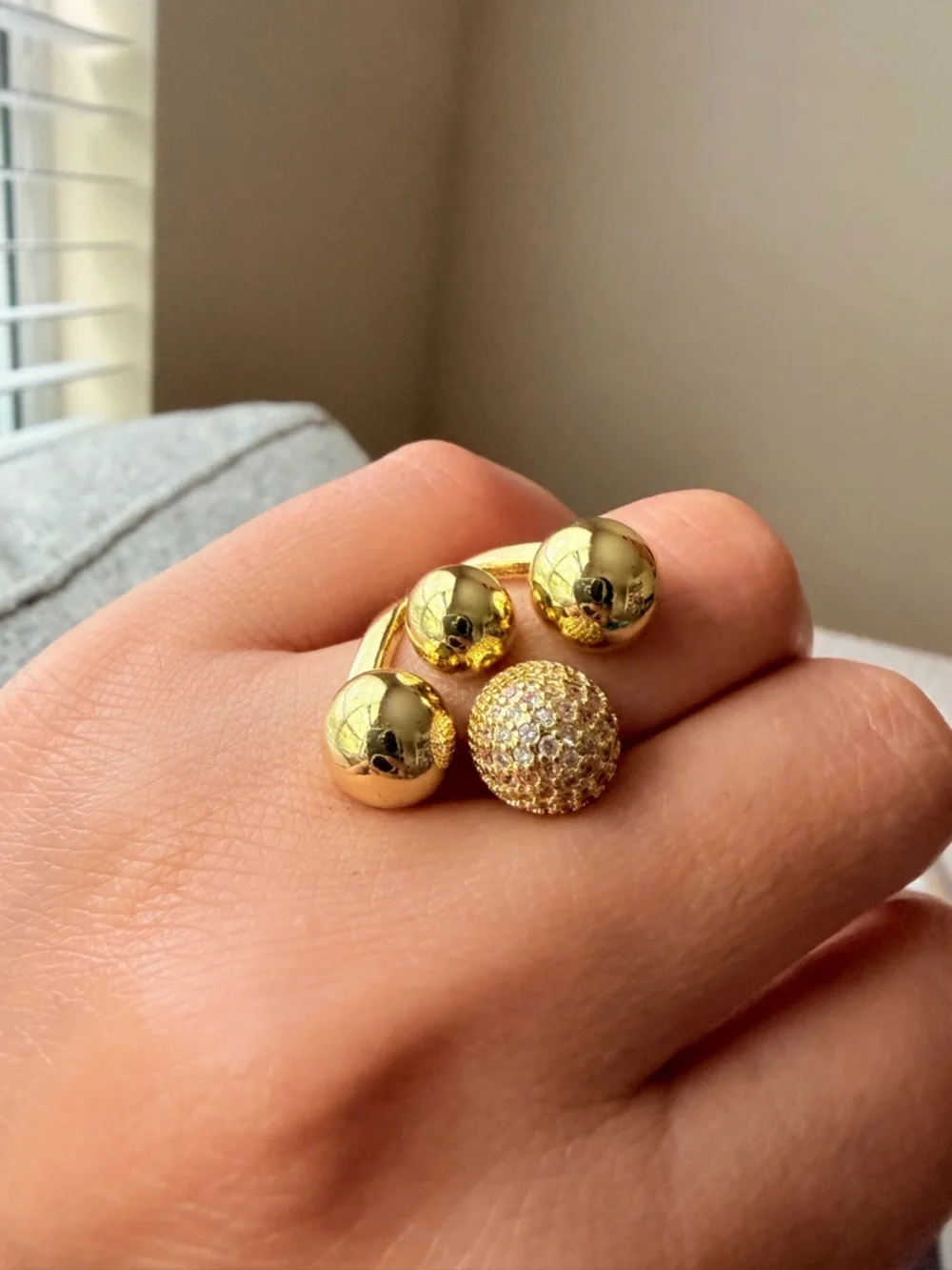 Gold Statement Dome Ring - Women Jewelry
